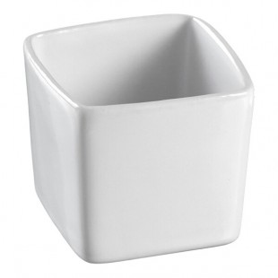 Solia 2 oz. Square White Porcelain Mini Dish - 144/Case