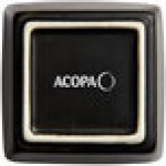 Acopa 4 oz. Matte Black Square Stoneware Sauce Cup - 12/Pack
