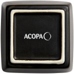 Acopa 4 oz. Matte Black Square Stoneware Sauce Cup - 12/Pack