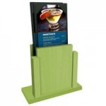 Menu Solutions WDMH-WET Lime Wood Menu Holder with 4