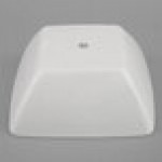 G.E.T. Enterprises BSD24WW Bugambilia 3.2 Qt. Classic Textured Finish White Resin-Coated Aluminum Square China Bowl