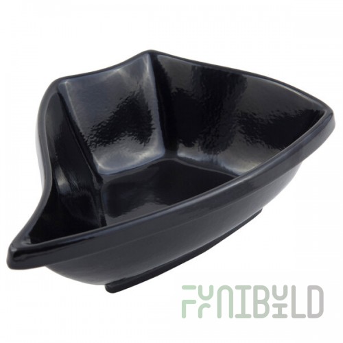 Bon Chef 70007BLK Futura 64 Oz. Black Sandstone Finish Cast Aluminum Bowl