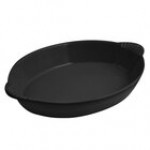 Bon Chef 2078BLK 4 Qt. White Sandstone Finish Cast Aluminum Oval Casserole Dish with Shell Handles Bon Chef 2078BLK 4 Qt. White Sandstone Finish Cast Aluminum Oval Casserole Dish with Shell Handles