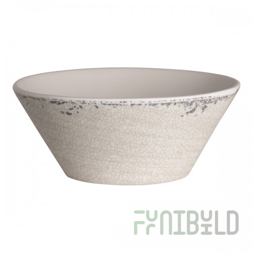 Creations Pompeii from Steelite International 1.25 Qt. Stone Melamine Round Bowl - 6/Case