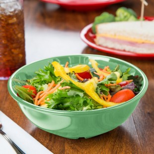 GET B-24-FG Diamond Mardi Gras 24 oz. Rainforest Green Melamine Bowl - 12/Pack