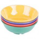 GET B-24-FG Diamond Mardi Gras 24 oz. Rainforest Green Melamine Bowl - 12/Pack