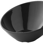Acopa 20 oz. Black Slanted Melamine Bowl