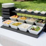 Vollrath V904937 Cubic 4 Bowl Black Wood Display Template Vollrath V904937 Cubic 4 Bowl Black Wood Display Template