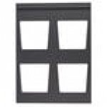 Vollrath V904937 Cubic 4 Bowl Black Wood Display Template Vollrath V904937 Cubic 4 Bowl Black Wood Display Template