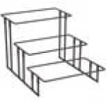 American Metalcraft TTMEL3 Ironworks Three-Tier Foldable Rectangular Display Stand with Melamine Platters American Metalcraft TTMEL3 Ironworks Three-Tier Foldable Rectangular Display Stand with Melamine Platters