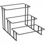 American Metalcraft TTMEL3 Ironworks Three-Tier Foldable Rectangular Display Stand with Melamine Platters American Metalcraft TTMEL3 Ironworks Three-Tier Foldable Rectangular Display Stand with Melamine Platters