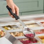 Vollrath 6422320 Jacob's Pride® 3 oz. Black Perforated Oval Spoodle® Portion Spoon Vollrath 6422320 Jacob's Pride® 3 oz. Black Perforated Oval Spoodle® Portion Spoon