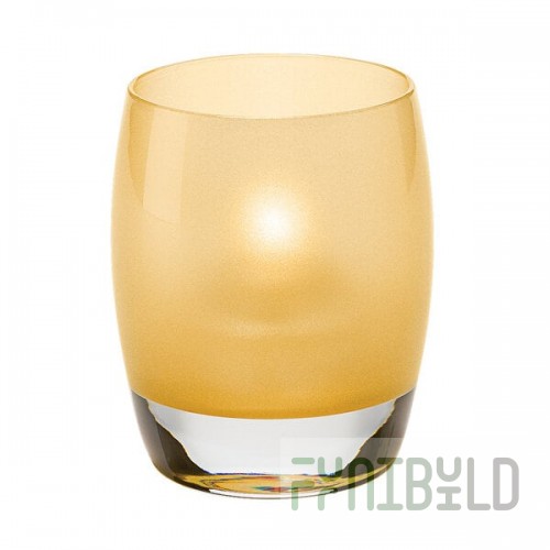 Hollowick 6404SG Contour Satin Gold Glass Votive