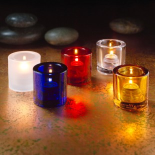 Hollowick 5140CJ Round Clear Jewel Thick Glass Tealight Hollowick 5140CJ Round Clear Jewel Thick Glass Tealight