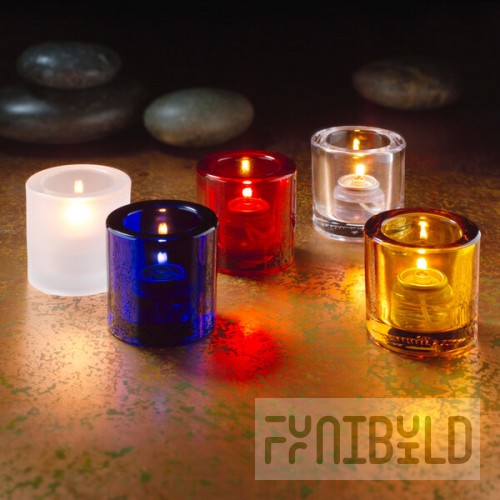 Hollowick 5140CJ Round Clear Jewel Thick Glass Tealight