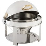Bon Chef 20014CH Petite 3 Qt. Dripless Round Stainless Steel with Chrome Accents Roll Top Chafer with Contemporary Legs Bon Chef 20014CH Petite 3 Qt. Dripless Round Stainless Steel with Chrome Accents Roll Top Chafer with Contemporary Legs