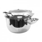 TableCraft CW40162 5 Qt. 2/3 Size Stainless Steel Quick View Electric Chafer with Stand - 110V