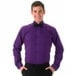 Henry Segal Unisex Customizable Purple Tuxedo Shirt with Wing Tip Collar - S