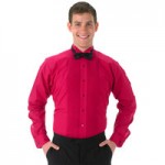 Henry Segal Unisex Customizable Purple Tuxedo Shirt with Wing Tip Collar - S
