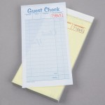 Adams 10450SW 2-Part White / Canary Carbonless Guest Check Book - 5/Case Adams 10450SW 2-Part White / Canary Carbonless Guest Check Book - 5/Case