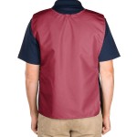 Intedge Burgundy Adjustable Poly-Cotton Cobbler Apron with 2 Pockets - 29 Intedge Burgundy Adjustable Poly-Cotton Cobbler Apron with 2 Pockets - 29