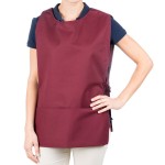 Intedge Burgundy Adjustable Poly-Cotton Cobbler Apron with 2 Pockets - 29 Intedge Burgundy Adjustable Poly-Cotton Cobbler Apron with 2 Pockets - 29