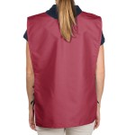 Intedge Burgundy Adjustable Poly-Cotton Cobbler Apron with 2 Pockets - 29 Intedge Burgundy Adjustable Poly-Cotton Cobbler Apron with 2 Pockets - 29