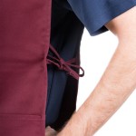 Intedge Burgundy Adjustable Poly-Cotton Cobbler Apron with 2 Pockets - 29 Intedge Burgundy Adjustable Poly-Cotton Cobbler Apron with 2 Pockets - 29