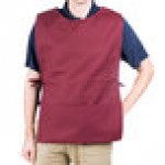 Intedge Burgundy Adjustable Poly-Cotton Cobbler Apron with 2 Pockets - 29 Intedge Burgundy Adjustable Poly-Cotton Cobbler Apron with 2 Pockets - 29