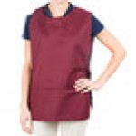 Intedge Burgundy Adjustable Poly-Cotton Cobbler Apron with 2 Pockets - 29 Intedge Burgundy Adjustable Poly-Cotton Cobbler Apron with 2 Pockets - 29