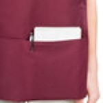 Intedge Burgundy Adjustable Poly-Cotton Cobbler Apron with 2 Pockets - 29 Intedge Burgundy Adjustable Poly-Cotton Cobbler Apron with 2 Pockets - 29