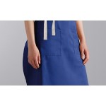 Choice Royal Blue Poly-Cotton Adjustable Bib Apron with 2 Pockets and Natural Webbing Accents - 32 Choice Royal Blue Poly-Cotton Adjustable Bib Apron with 2 Pockets and Natural Webbing Accents - 32