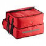 CaterGator Dash Red Nylon Heavy-Duty Insulated Soft-Sided Dual Compartment Pizza Delivery Bag - Holds Up To (3) 16 CaterGator Dash Red Nylon Heavy-Duty Insulated Soft-Sided Dual Compartment Pizza Delivery Bag - Holds Up To (3) 16