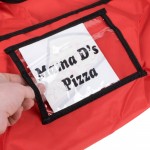 CaterGator Dash Red Nylon Heavy-Duty Insulated Soft-Sided Dual Compartment Pizza Delivery Bag - Holds Up To (3) 16 CaterGator Dash Red Nylon Heavy-Duty Insulated Soft-Sided Dual Compartment Pizza Delivery Bag - Holds Up To (3) 16