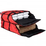 CaterGator Dash Red Nylon Heavy-Duty Insulated Soft-Sided Dual Compartment Pizza Delivery Bag - Holds Up To (3) 16 CaterGator Dash Red Nylon Heavy-Duty Insulated Soft-Sided Dual Compartment Pizza Delivery Bag - Holds Up To (3) 16