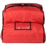 CaterGator Dash Red Nylon Heavy-Duty Insulated Soft-Sided Dual Compartment Pizza Delivery Bag - Holds Up To (3) 16 CaterGator Dash Red Nylon Heavy-Duty Insulated Soft-Sided Dual Compartment Pizza Delivery Bag - Holds Up To (3) 16