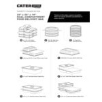 CaterGator Dash Red Nylon Heavy-Duty Insulated Soft-Sided Dual Compartment Pizza Delivery Bag - Holds Up To (3) 16 CaterGator Dash Red Nylon Heavy-Duty Insulated Soft-Sided Dual Compartment Pizza Delivery Bag - Holds Up To (3) 16