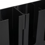 Choice Black 8-Section Countertop Cup, Lid and Napkin Organizer