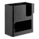 Choice Black 8-Section Countertop Cup, Lid and Napkin Organizer