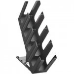 Choice Black 8-Section Countertop Cup, Lid and Napkin Organizer