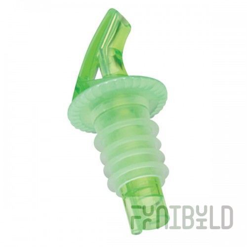 Precision Pours 999 SG Shamrock Green Free Flow Liquor Pourer - 12/Pack