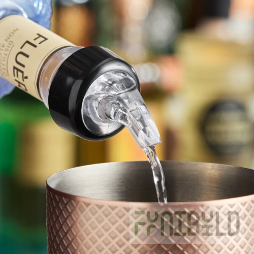 Acopa 0.5 oz. 3-Ball Measured Liquor Pourer with Collar - 12/Case
