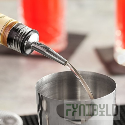Acopa Stainless Steel Liquor Pourer with Tapered Speed Jet - 12/Pack