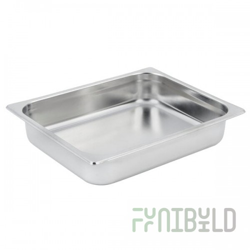 Bon Chef 12022 1/2 Size Stainless Steel Food Pan - 2 1/2