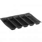 Baker's Lane 5 Compartment Sub Sandwich Silicone Bread Mold - 12