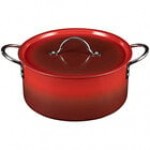 Bon Chef Country French X 5.7 Qt. Ombre Tangerine Sauce Pot with Cover 73303-OM-T Bon Chef Country French X 5.7 Qt. Ombre Tangerine Sauce Pot with Cover 73303-OM-T