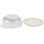 Lodge EC6D13 6 Qt. Oyster White Enameled Cast Iron Dutch Oven