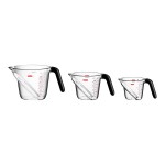 OXO 1056988 Good Grips 3-Piece Clear Angled Measuring Cup Set OXO 1056988 Good Grips 3-Piece Clear Angled Measuring Cup Set