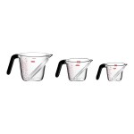 OXO 1056988 Good Grips 3-Piece Clear Angled Measuring Cup Set OXO 1056988 Good Grips 3-Piece Clear Angled Measuring Cup Set