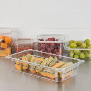 Carlisle 3066007 StorPlus 1/3 Size Clear Polycarbonate Food Pan - 2 1/2 Carlisle 3066007 StorPlus 1/3 Size Clear Polycarbonate Food Pan - 2 1/2